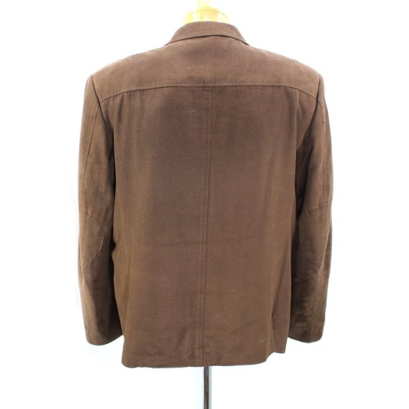 VTG Versace Western Blazer 4 Button Notch Collar Jacket Sueded Wool Men's IT50/M - Picture 7 of 16